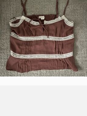 Aeropostale Mauve Brown Lace-Trim Camisole